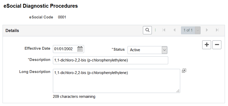 eSocial Diagnostic Procedures page