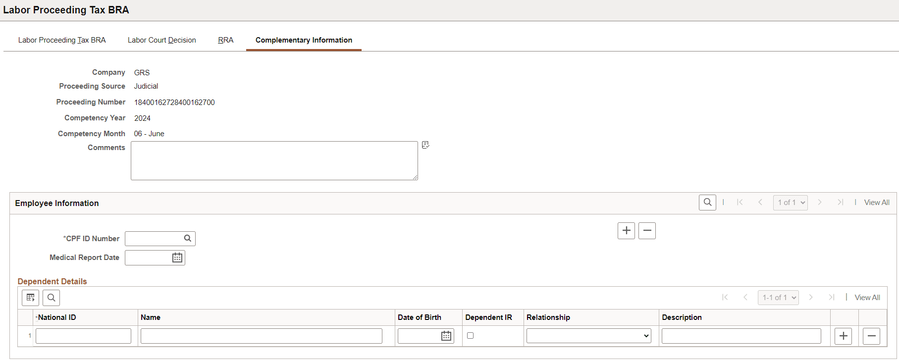 Complementary Information page