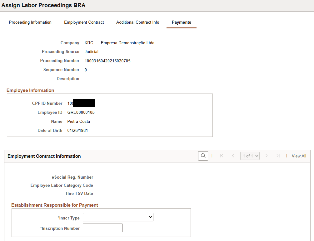 Payments page (1 of 2)