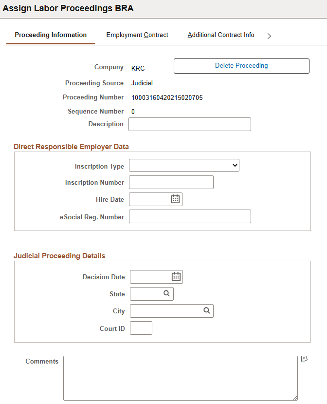 Proceeding Information page