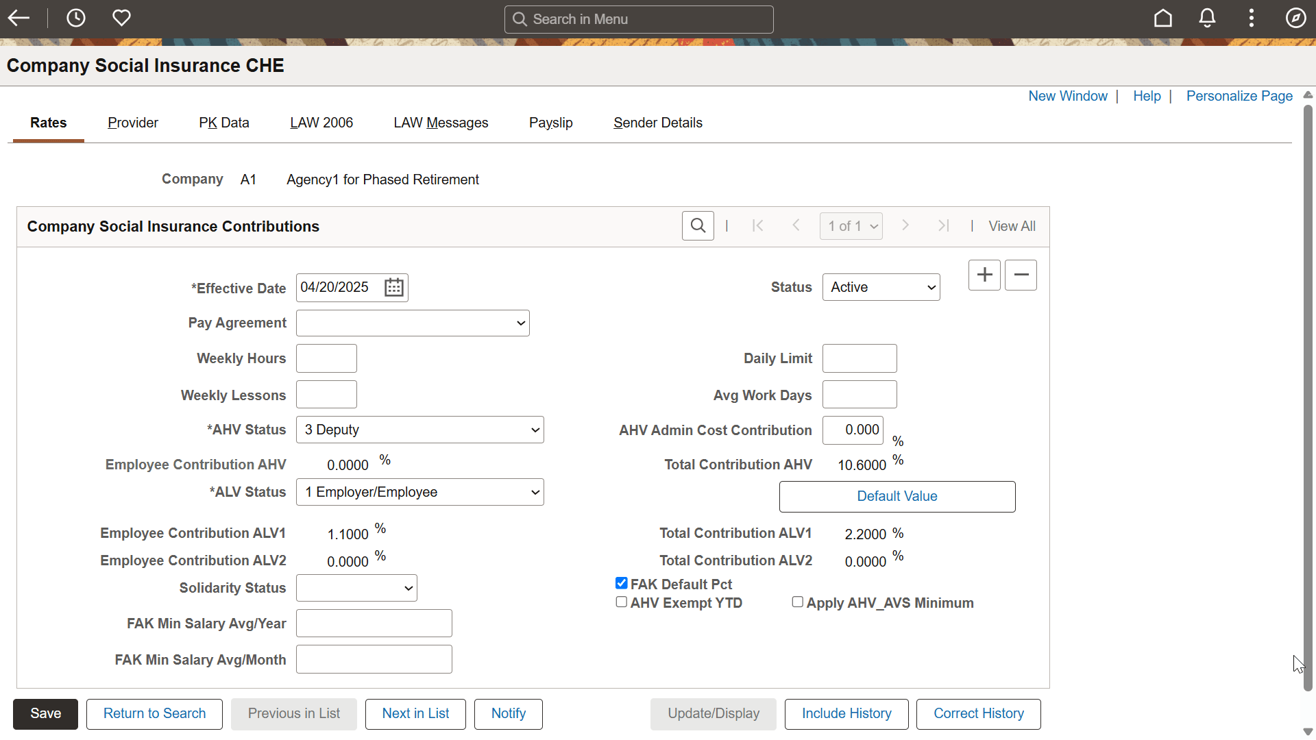 Company Social CHE page