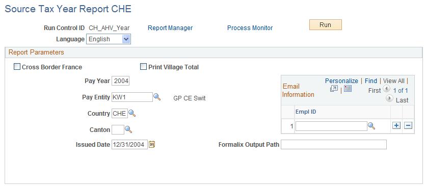 Source Tax Year Report CHE page