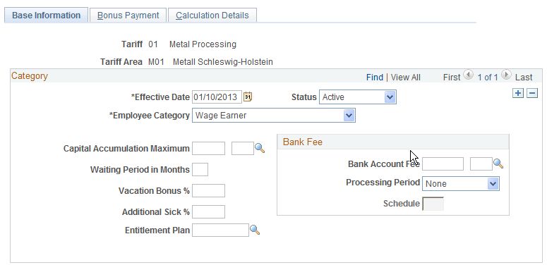 Base Information page