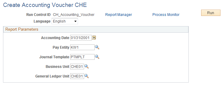 Create Accounting Voucher CHE