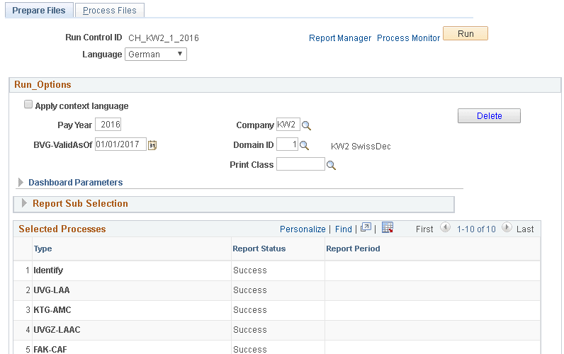 Prepare Files page (2 of 2)
