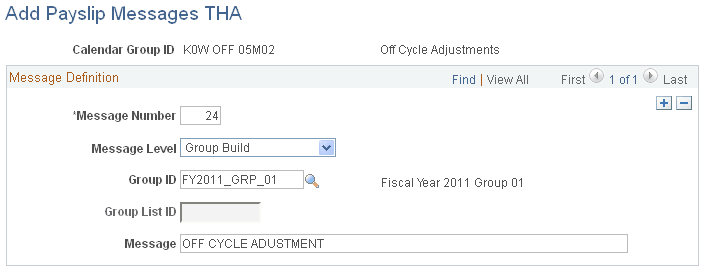 Add Payslip Messages THA page