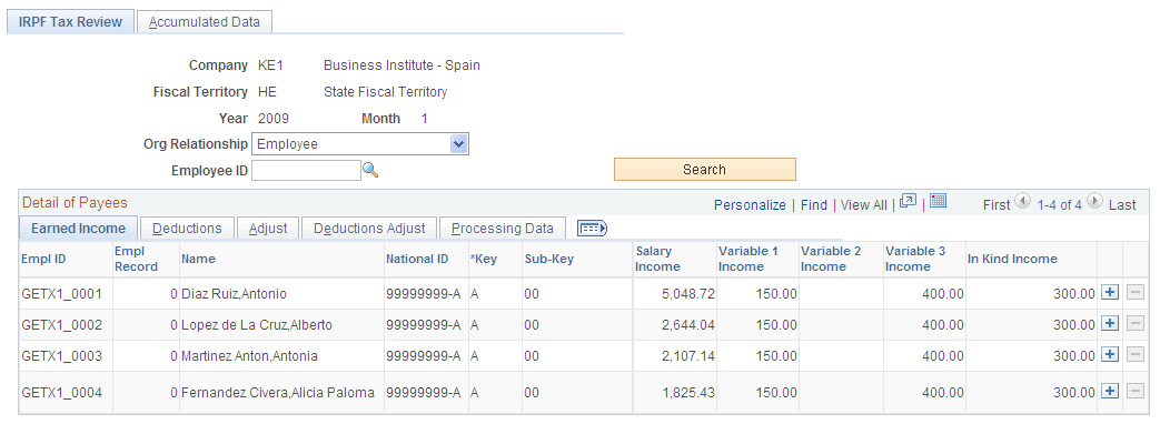 IRPF Tax Review page