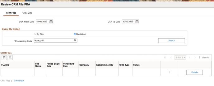 Review CRM File FRA page