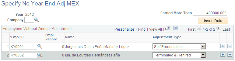 Specify No Year-End Adj MEX page