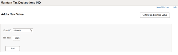 Maintain Tax Declaration2