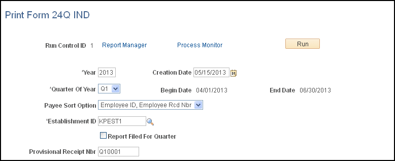 Print Form 24Q IND page