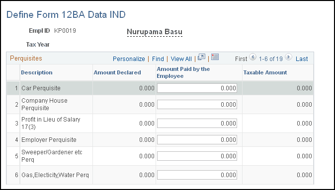 Define Form 12BA Data IND page