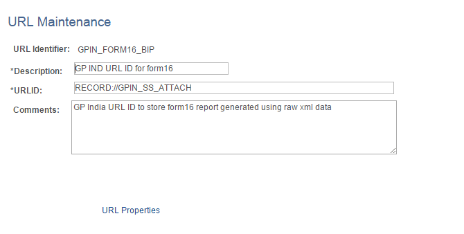 Form 16 Target URL ID page