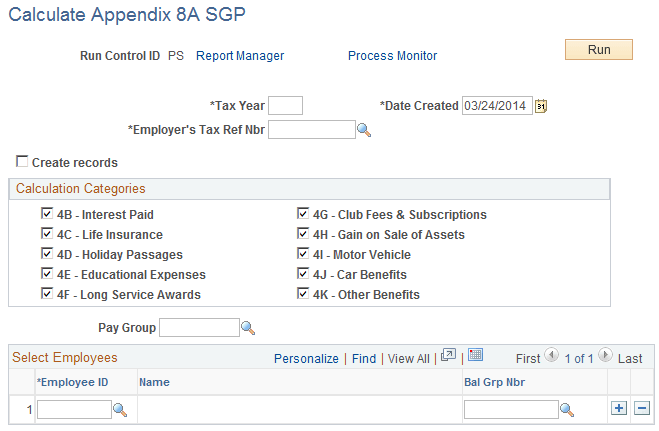 Calculate Appendix 8A SGP page