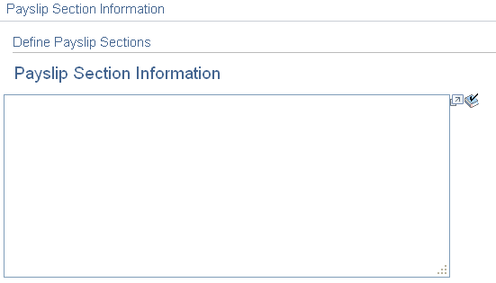 Payslip Section Information page