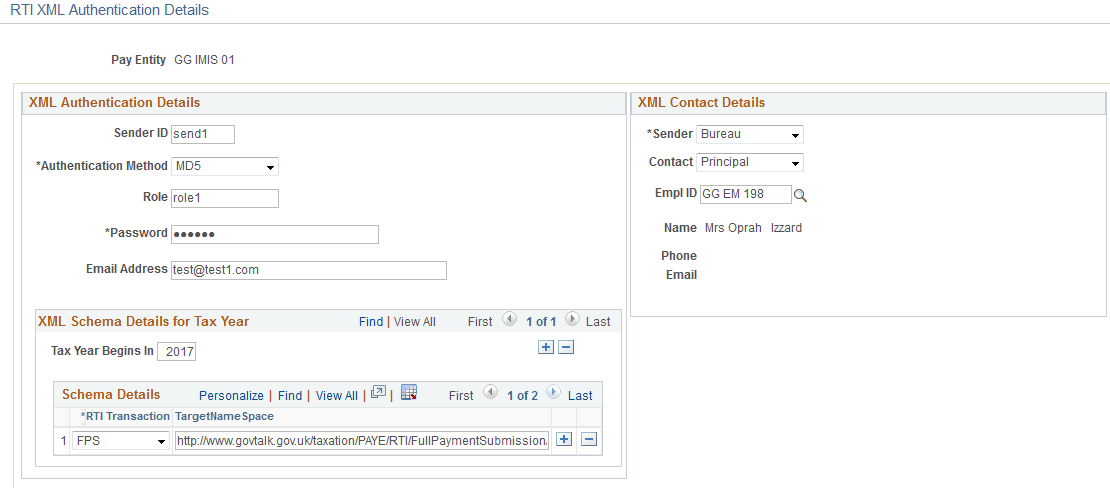 RTI XML Authentication Details