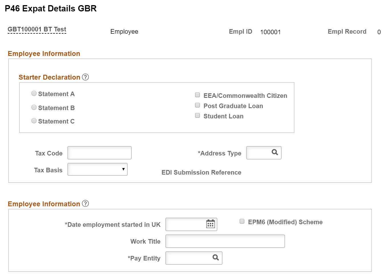 P46 Expat Details GBR page