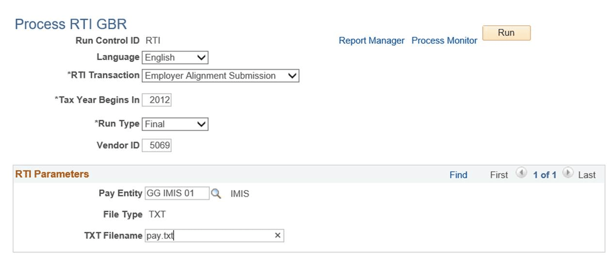 Process RTI GBR page for EAS