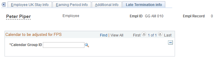 Late Termination Info page