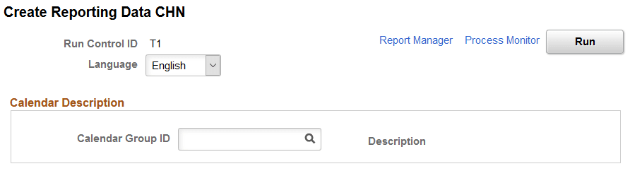 Create Reporting Data CHN page