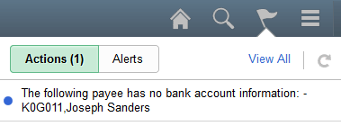 Example of work item notification