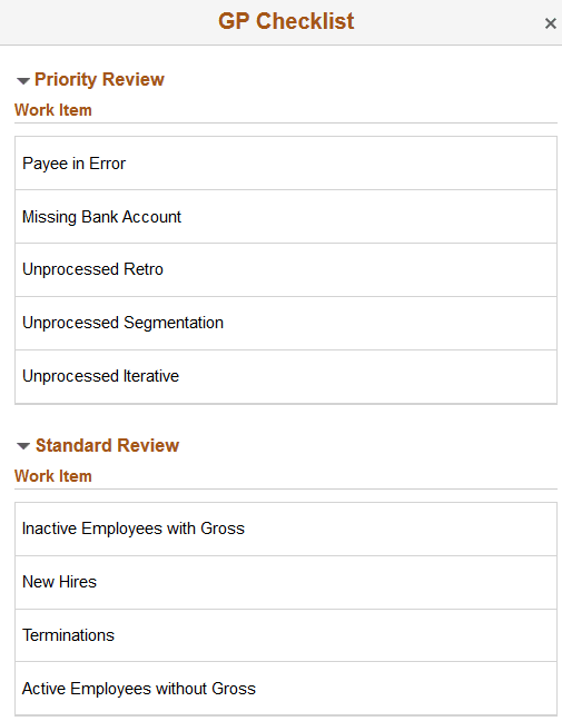 Example of default work item template preview page