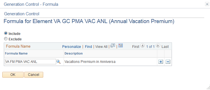 <>Generation Control - Formula for Element <name> page