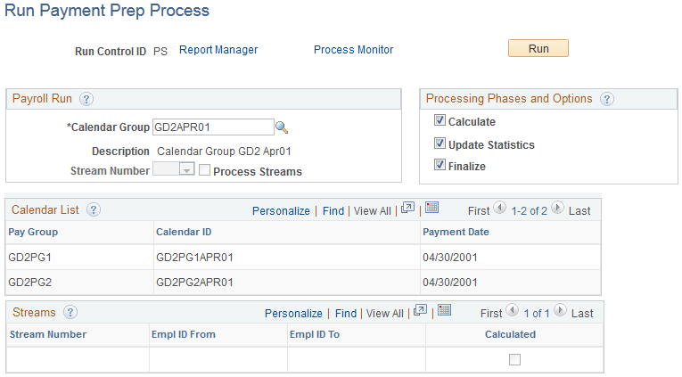 Run Payment Prep Process