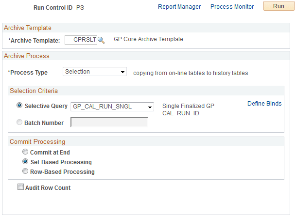 Archive Data To History page