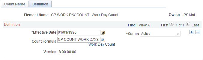 Counts - Definition page