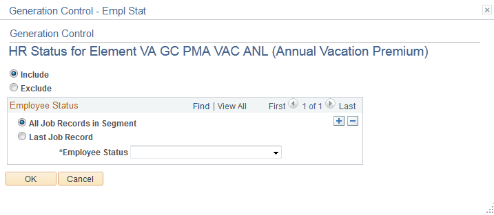 <>HR Status for Element <name> page