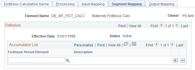 Segment Mapping page