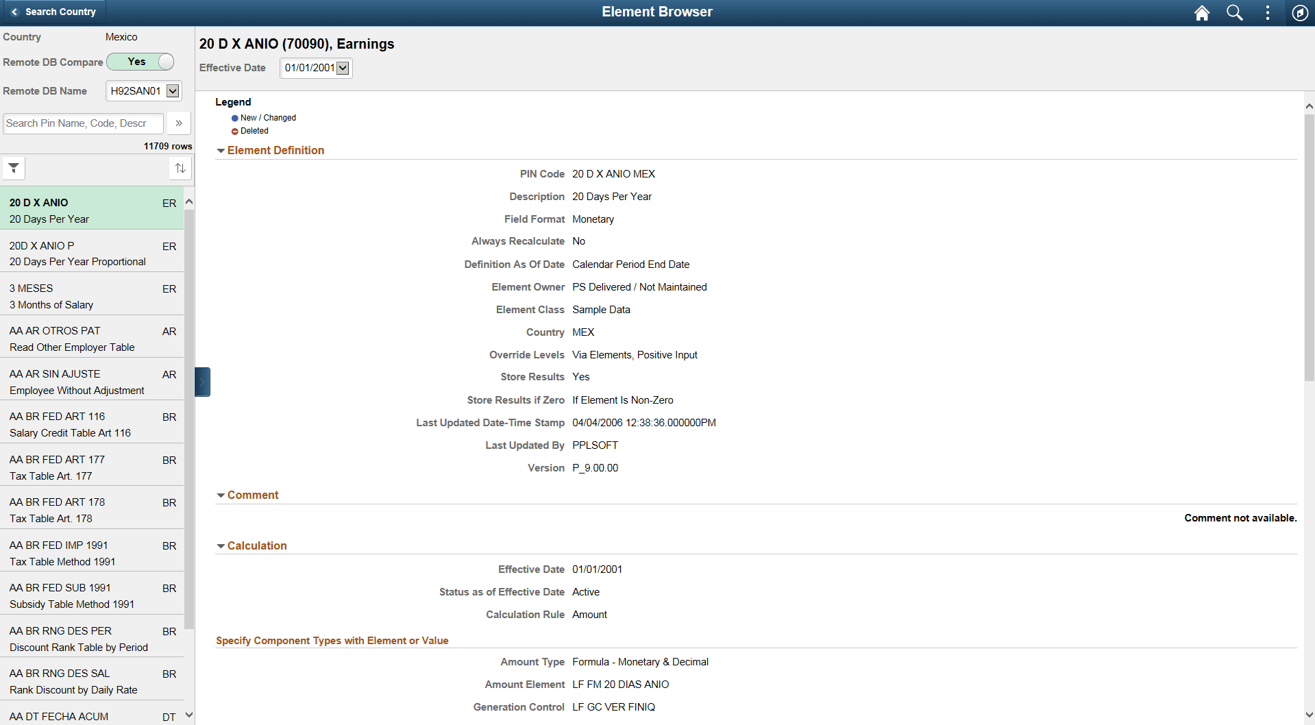 Element Browser page_DB Compare