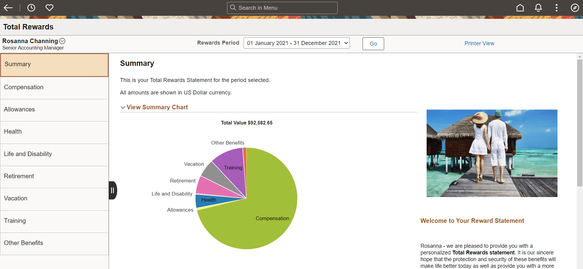 Total Rewards page (1 of 2)