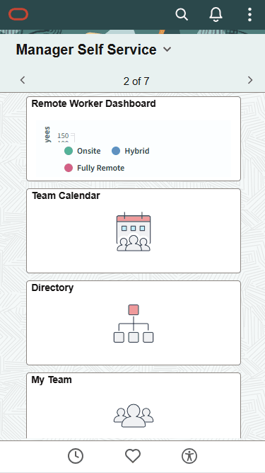 (Smartphone) Manager Self Service homepage