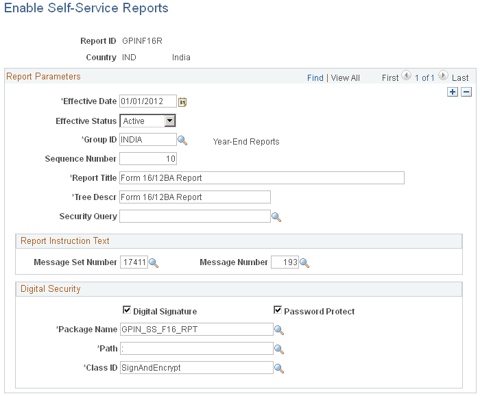 Enable Self-Service Reports page