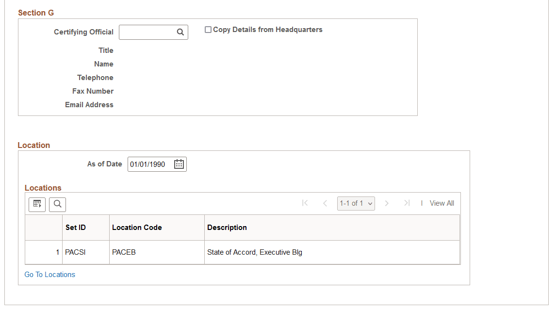 Establishment Address page (5 of 5)