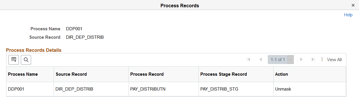 Process Records page