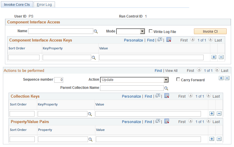 Invoke Core CIs page