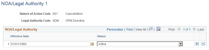 NOA/Legal Authority 1 page