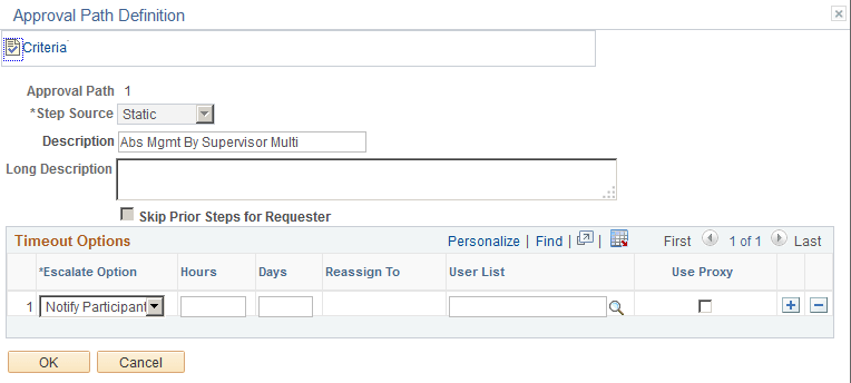 Specifying a timeout option of three days