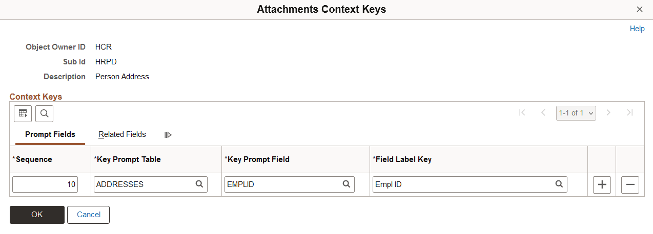 Attachments Context Keys page
