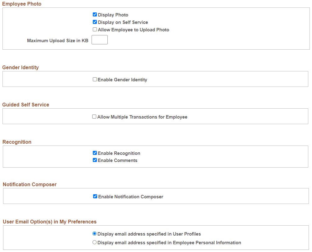 HCM Options Page (2 of 2)
