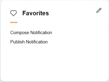 My Home - Favorites section