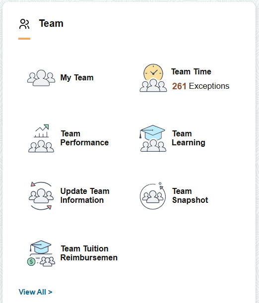 My Work - Team section