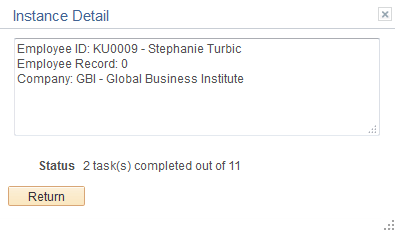 Instance Detail page