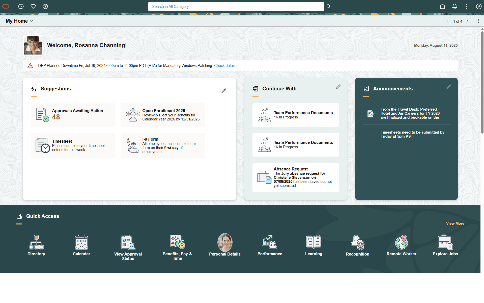 My Home landing page (1 of 3)