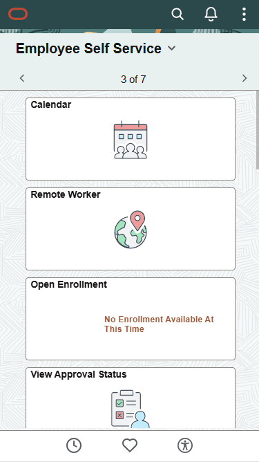 (Smartphone) Employee Self-Service homepage