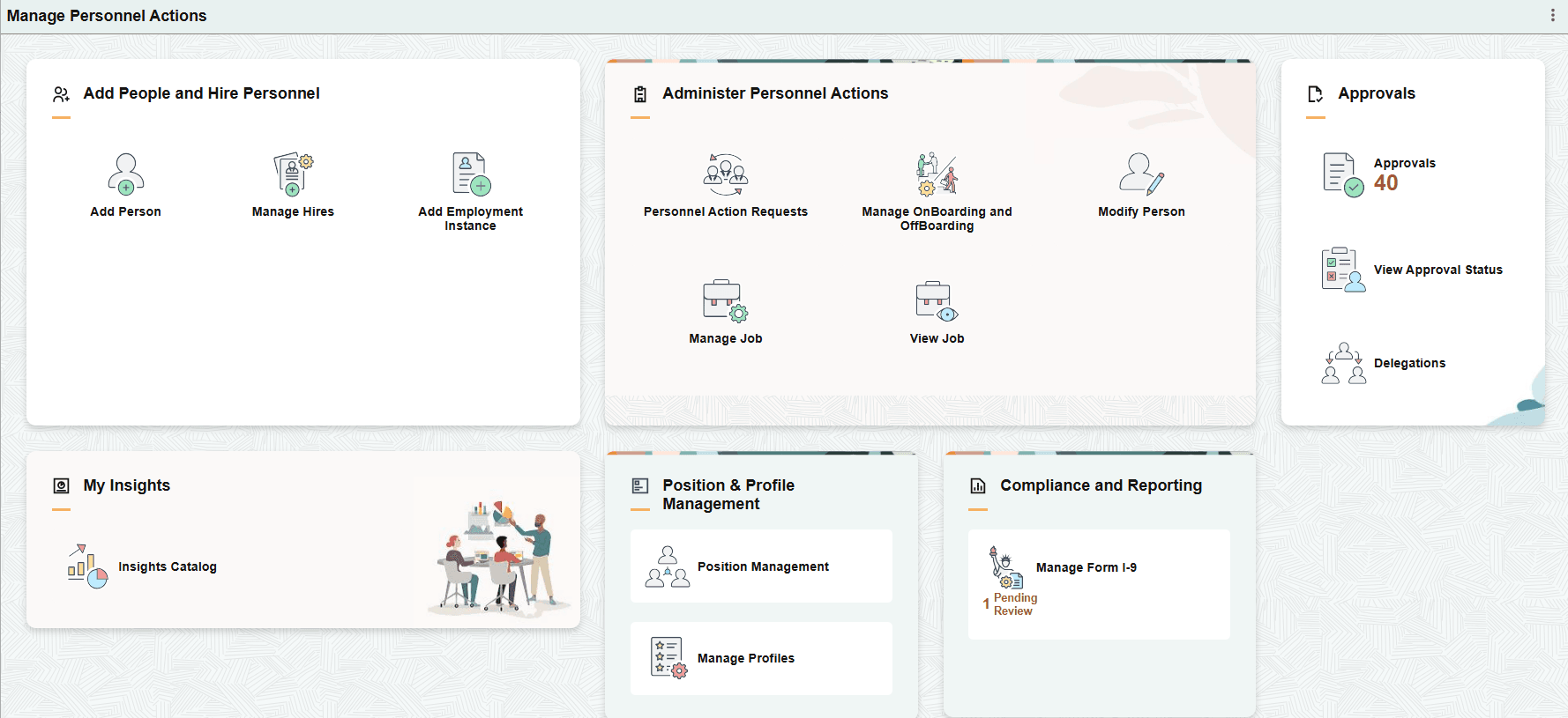 (USF) Manage Personnel Actions dashboard