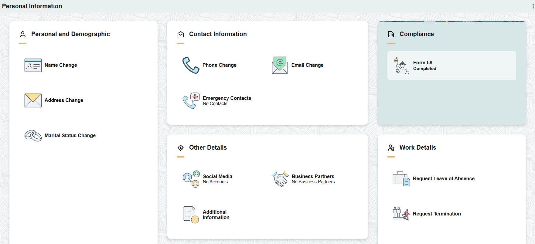 (USF) Personal Information dashboard